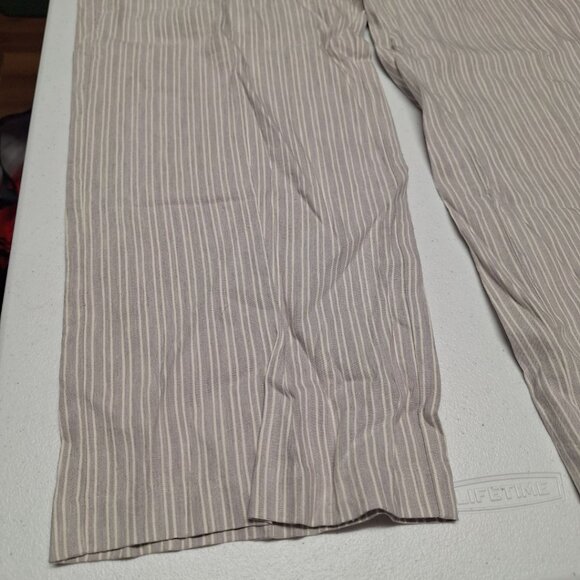 Coldwater Creek Gray Stripe Pants Linen Blend Womens 18 Plus Size‎ - Picture 4 of 8